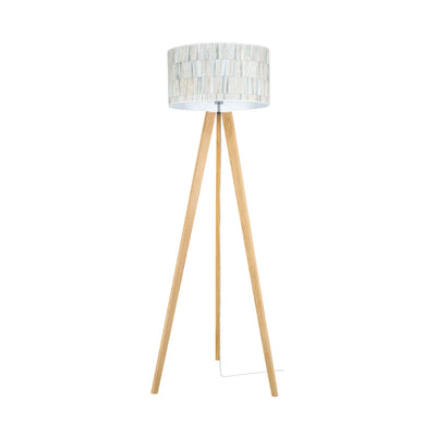 Malo Floor Lamp 1xE27 Max.60W Oiled Oak/Transparent PVC/Multicolor