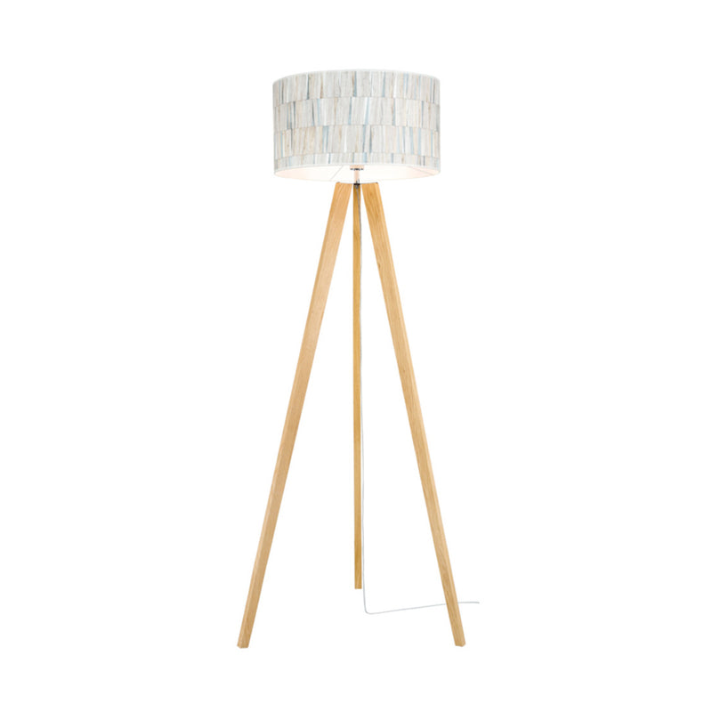 Malo Floor Lamp 1xE27 Max.60W Oiled Oak/Transparent PVC/Multicolor