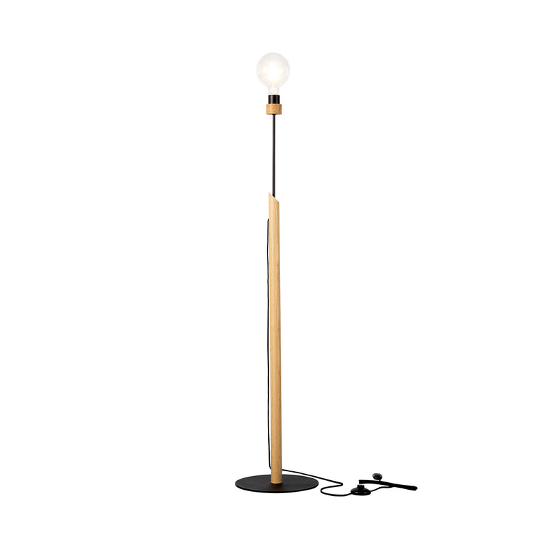 Solange Floor Lamp 1xE27 Max.60W Oiled Oak/Black