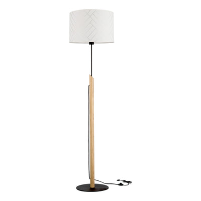 Punto Floor Lamp 1xE27 Max.60W Black/Oiled Oak/Multicolor