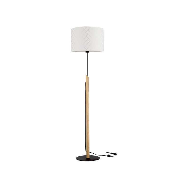 Punto Floor Lamp 1xE27 Max.60W Black/Oiled Oak/Multicolor