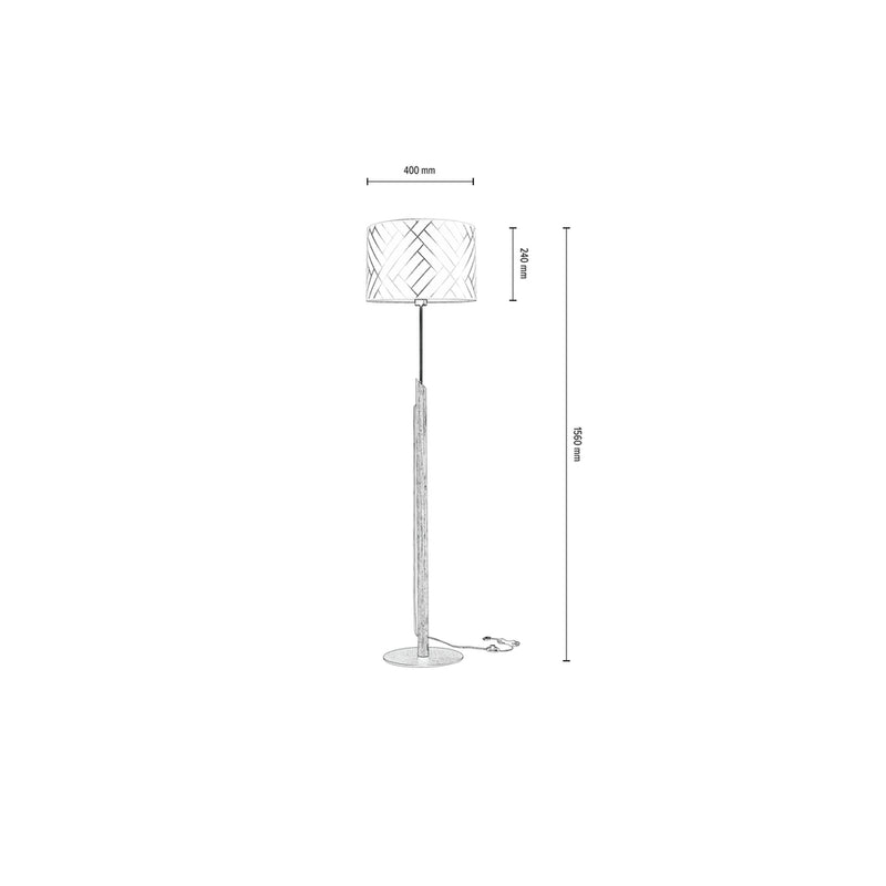 Punto Floor Lamp 1xE27 Max.60W Black/Oiled Oak/Multicolor