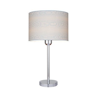 Leila Table Lamp 1xE27 Max.40W Chrome/Transparent PVC Cable/Wood