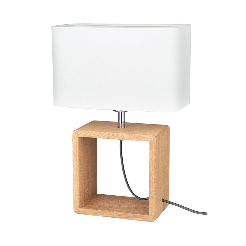 Cadre Table Lamp 1xE27 Max.25W Oiled Oak/Black/White