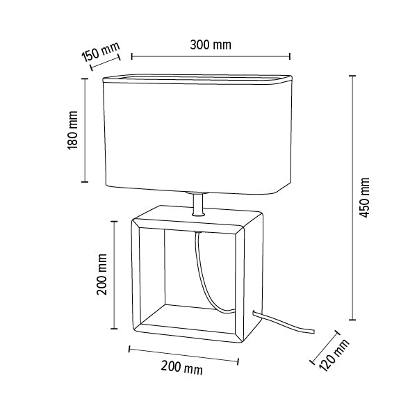 Britop Lighting Cadre tafellamp E27, H 45cm