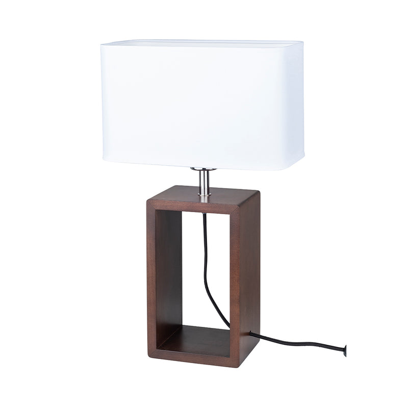 Cadre Table Lamp 1xE27 Max.25W Walnut/Black/White