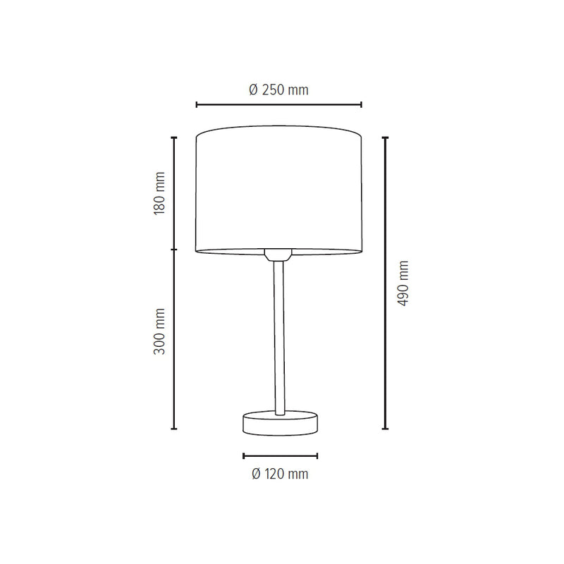 Scarlett Table Lamp 1xE27 Max.40W Satin/Transparent PVC Cable/Gray