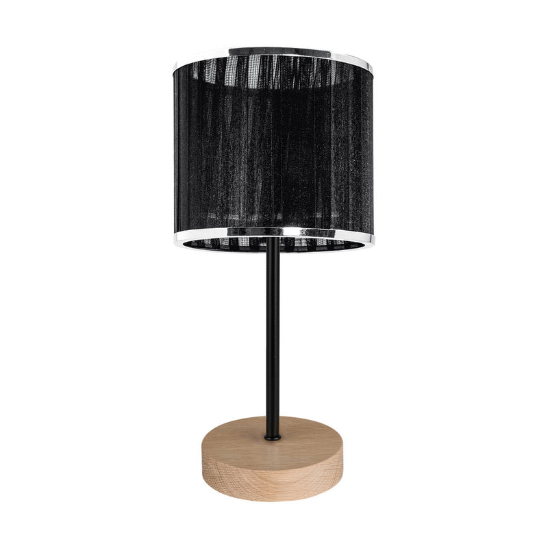 Mila Table Lamp 1xE14 Max. 25W Oak Oak Oiled/Clack PVC/Clack/Gray