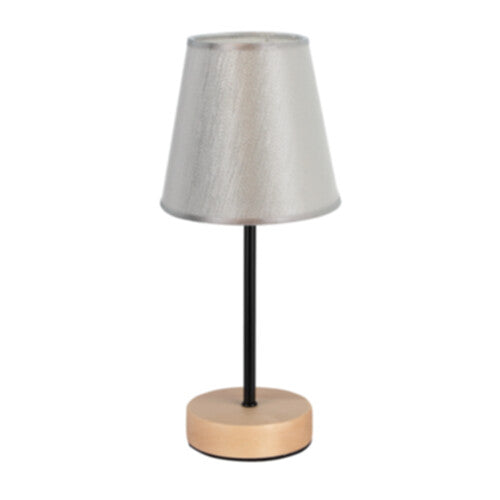 Mila Wood Table Lamp 1xE14 Max.40W Birch/Black/Silver