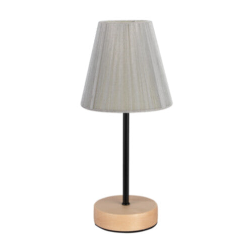 Mila Wood Table Lamp 1xE14 Max.40W Birch/Black/Gray