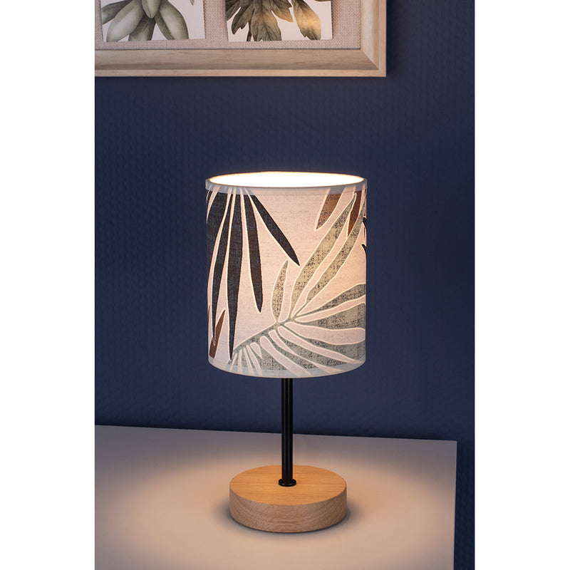 Hoja Table Lamp 1xE27 Max.25W Oiled Oak/Black/Multicolor