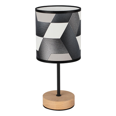 Espacio Table Lamp 1xE27 Max.25W Oiled Oak/Black/Multicolor