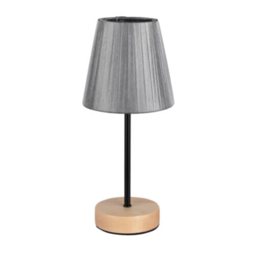 Mila Wood Table Lamp 1xE14 Max.40W Birch/Black/Gray