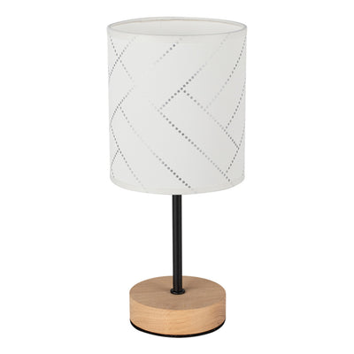 Punto Table Lamp 1xE27 Max.25W Oiled Oak/Black PVC/Multicolor