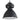 Mexlite Densi 1L pendant lamp black E27, D 47cm