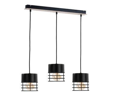 Keter Lighting Casa 3L linear suspension pendant lamp E27 H 100.0cm