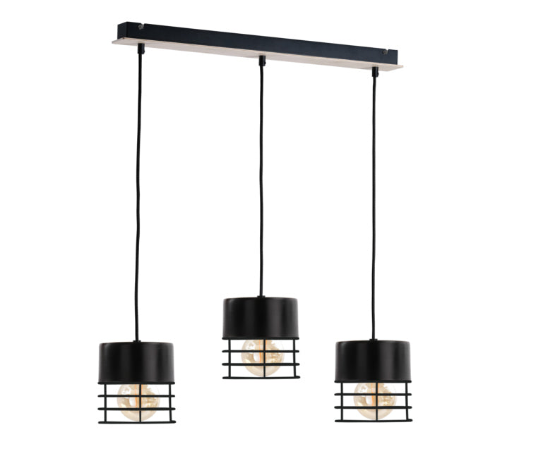 Keter Lighting Casa 3L linear suspension pendant lamp E27 H 100.0cm