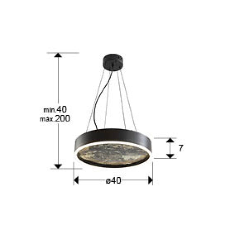 Schuller Stone 1L pendant lamp D 40-60cm