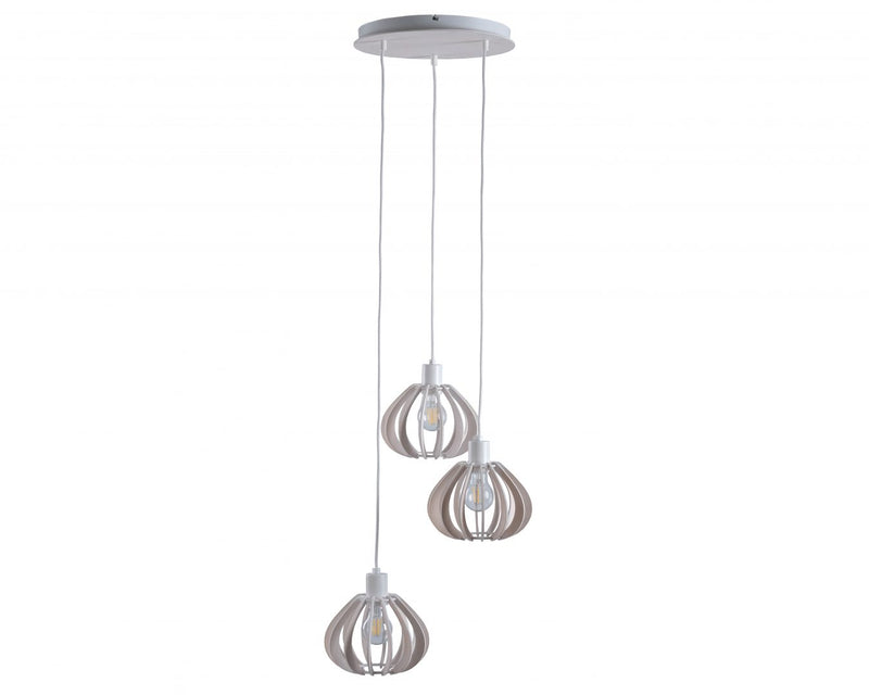 Keter Lighting Nicoleta 3L pendants E27 H 32.0cm