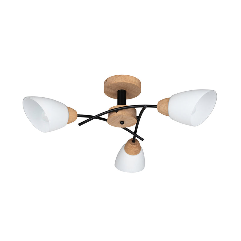 Viletta Wood Ceiling Lamp 5xE27 Max.60W Oiled Oak/Chrome/White