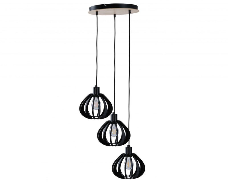 Keter Lighting Nicoleta 3L pendants E27 H 32.0cm