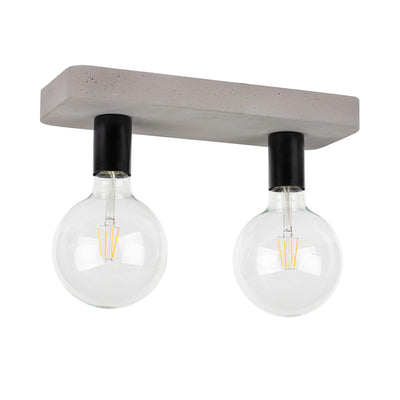 Fortan Ceiling Lamp 2xE27 Max.60W Concrete Gray/Black