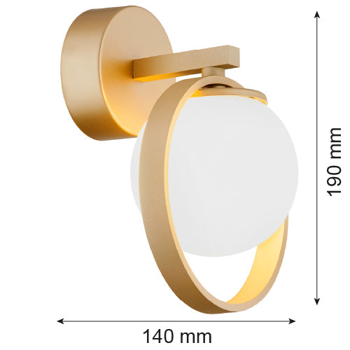 Argon Saturnia 1L wall sconce lamp G9 H 19cm