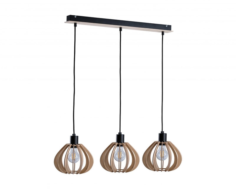 Keter Lighting Nicoleta 3L linear suspension E27 H 21.0cm