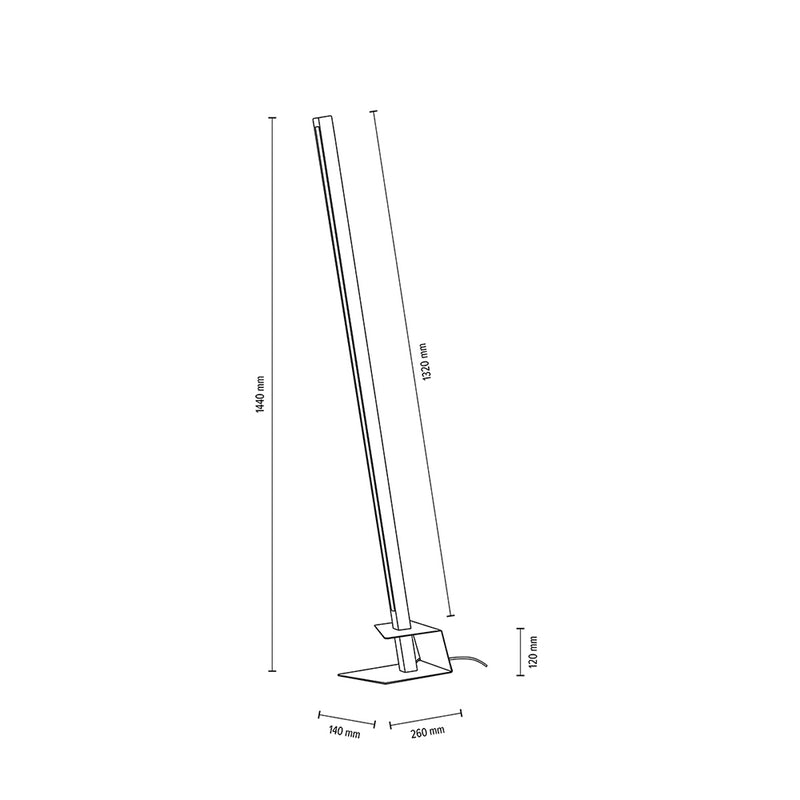 Britop Lighting Rapid 1L lampadaire LED 19W, H 144cm