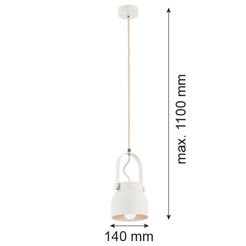 Argon Logan 1L pendant lamp E27 H 110cm