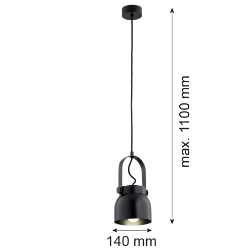 Argon Logan 1L pendant lamp E27 H 110cm