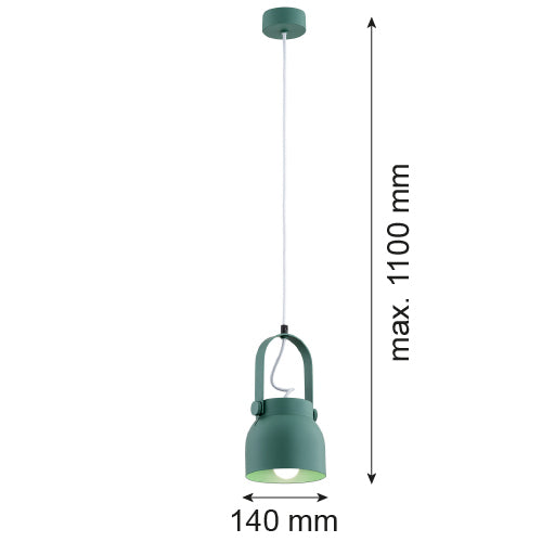 Argon Logan 1L pendant lamp E27 H 110cm