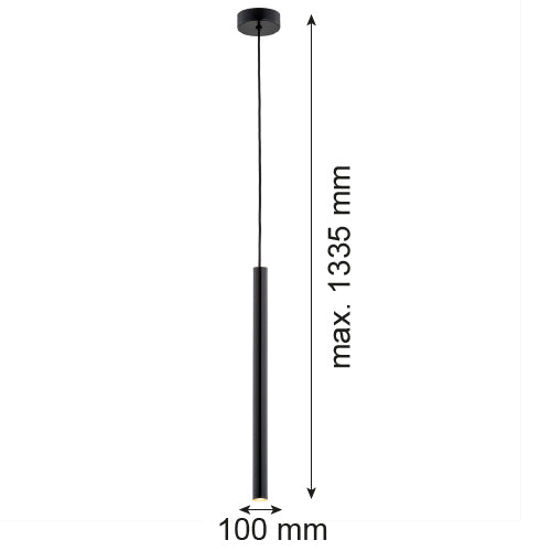 Argon Rio 1L ceiling pendant spotlight H 133.5cm