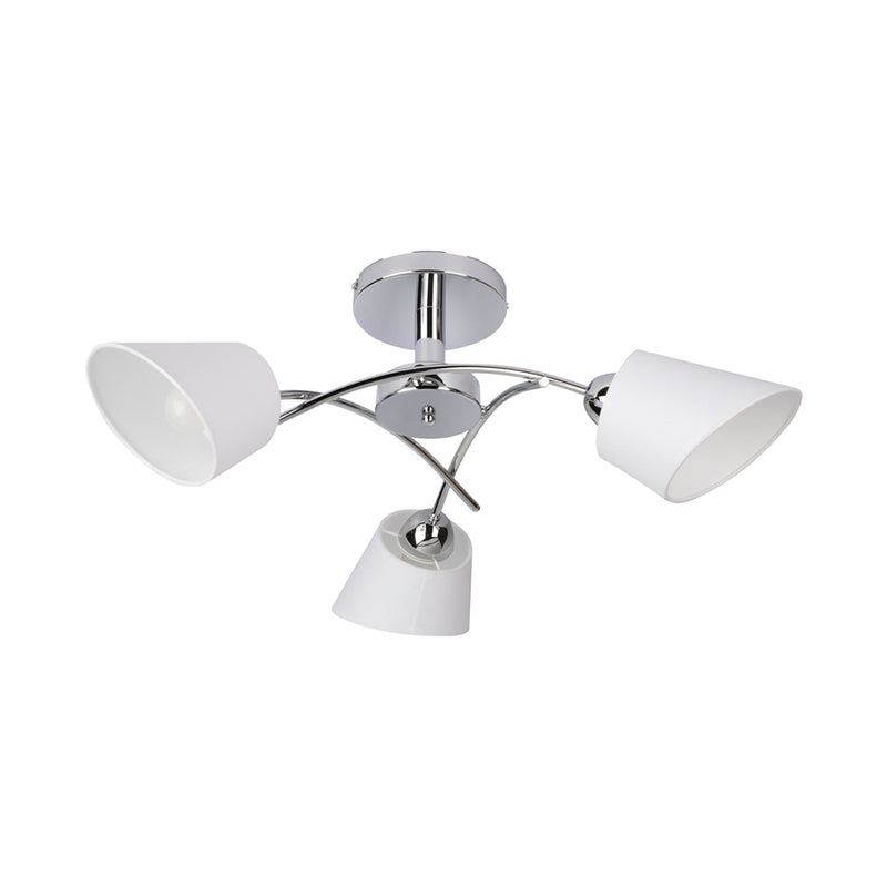 Mette Ceiling Lamp 3xE27 Max.40W Chrome/White