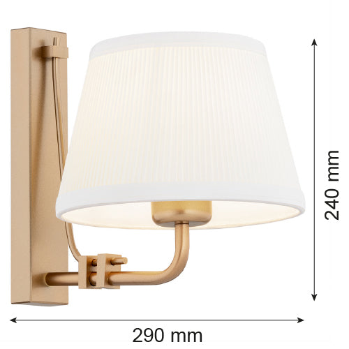 Argon Atrani 1L wall sconce lamp E27 H 24cm