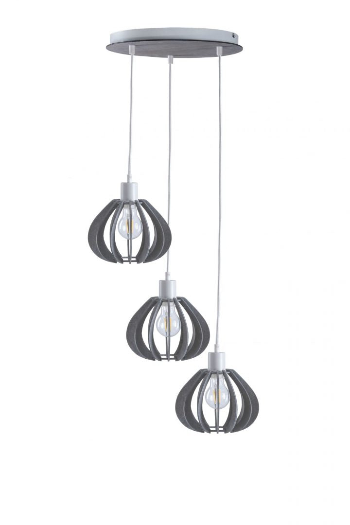 Keter Lighting Nicoleta 3L pendants E27 H 32.0cm
