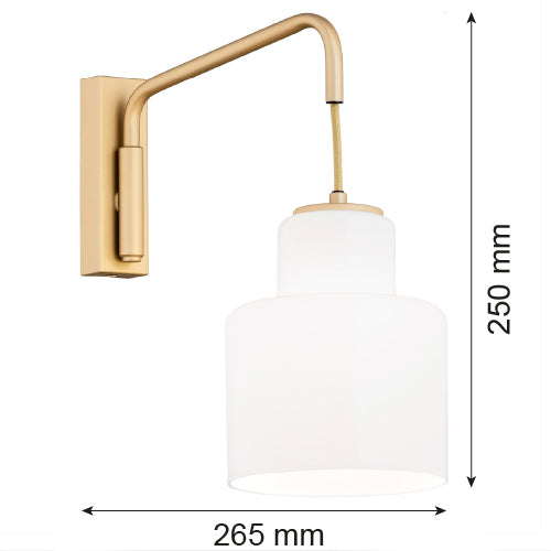 Argon Diuna 1L wall sconce lamp E27 H 25cm