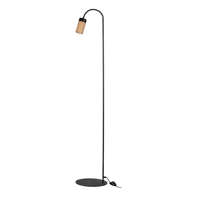 Annick Floor Lamp Incl. 1xLED GU10 5W Black/Oiled Oak/Black