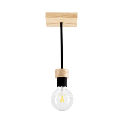 Chandelle Ceiling Lamp 1xE27 Max.40W Oiled Oak/Black