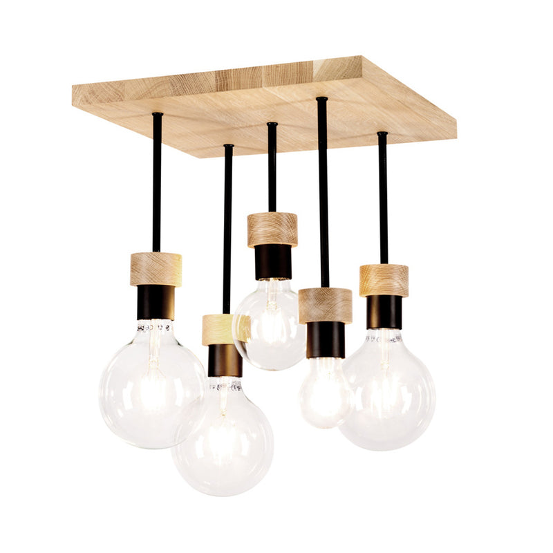 Britop Lighting Chandelle 5L ceiling lamp light wood E27