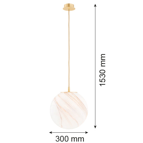 Argon Almiros 1L pendant lamp E27 H 153cm