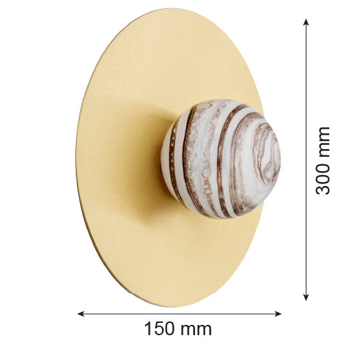 Argon Piava 1L wall lamp E14 H 15cm