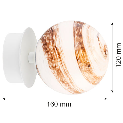 Argon Fabio 1L wall sconce lamp E14 H 16cm