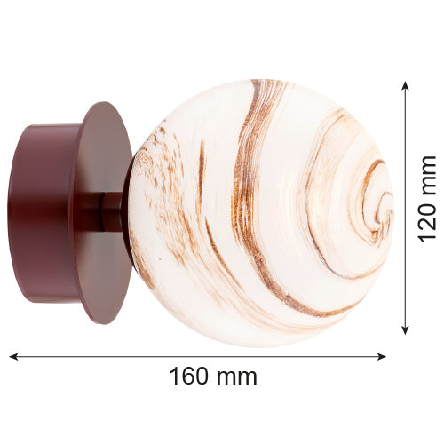 Argon Fabio 1L wall sconce lamp E14 H 16cm