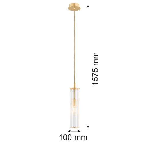 Argon Hampton 1L ceiling pendant spotlight E14 H 157.5cm