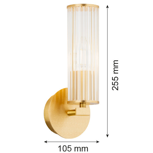Argon Hampton 1L wall sconce lamp E14 H 25.5cm