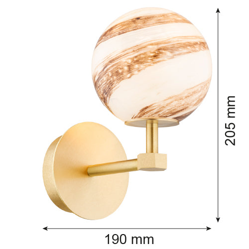 Argon Aruba 1L wall sconce lamp E14 H 20.5cm