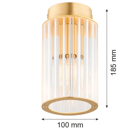 Argon Hampton 1L flush mount ceiling lamp E14 H 18.5cm