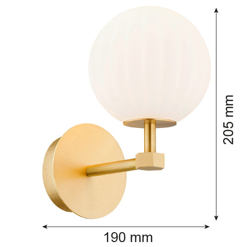 Argon Paloma 1L wall sconce lamp E14 H 20.5cm
