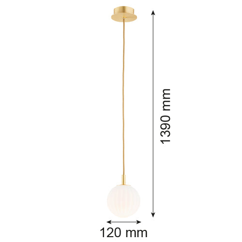 Argon Paloma 1L pendant lamp E14 H 139cm